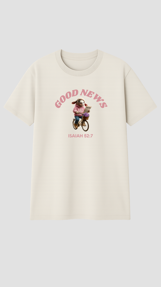 T-shirt “Good News” off white